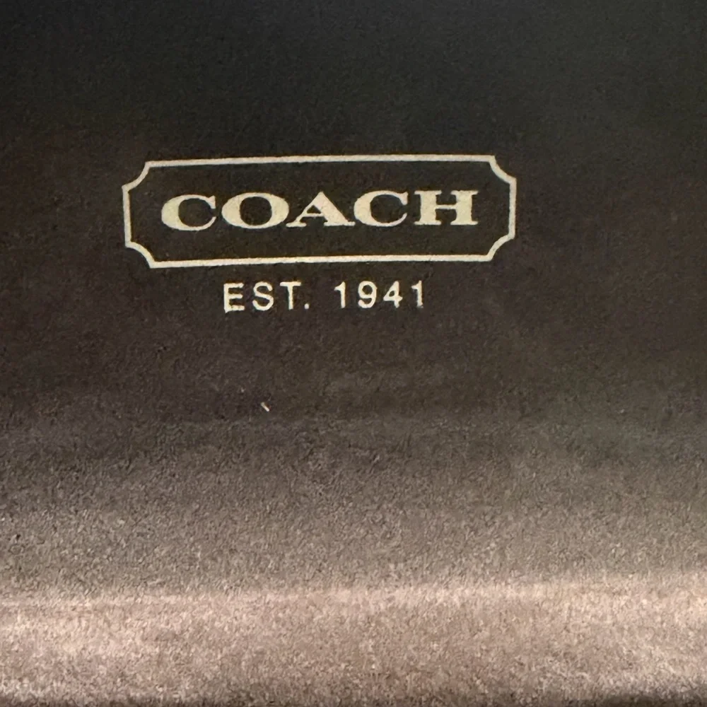 Coach Eyeglass Sunglasses Case Classic Logo Monogram Hard Clamshell Brown
